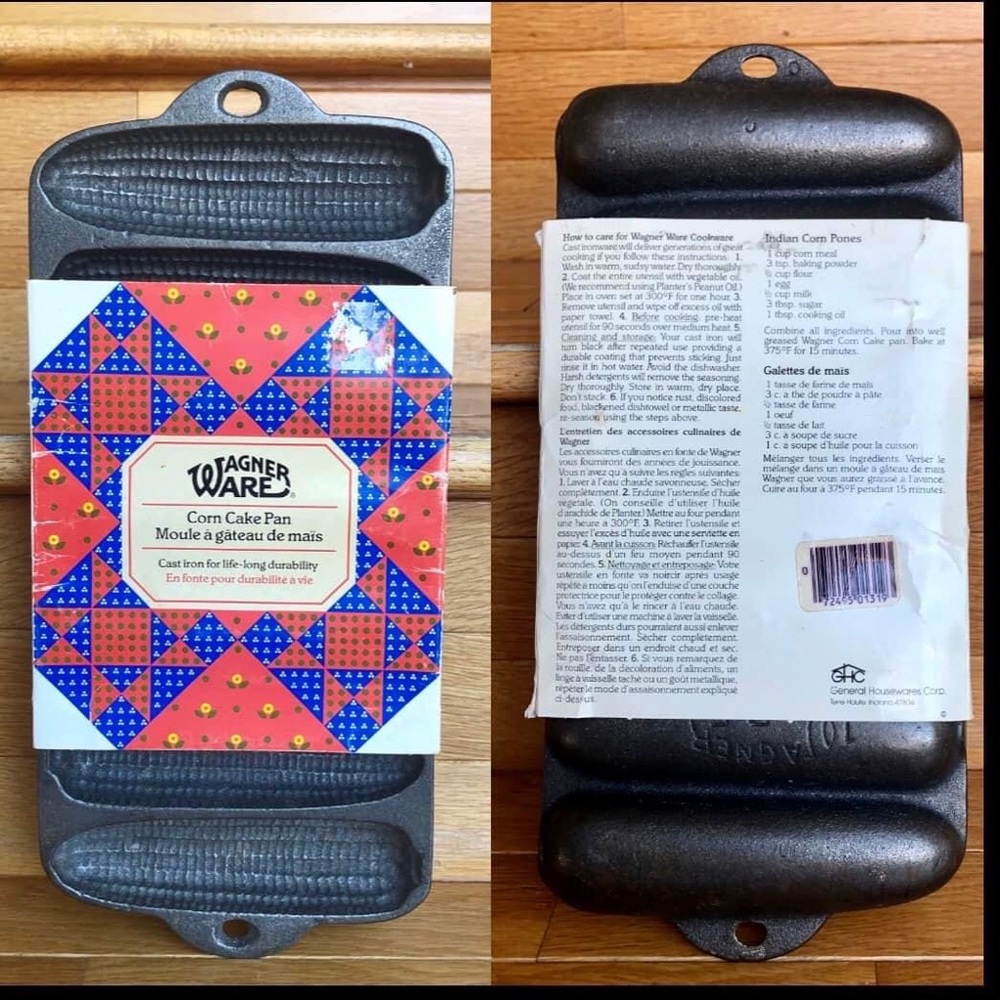 New WAGNER WARE Cast Iron Cornbread Mold Corn Bread Mold Cake Pan Baking Pan